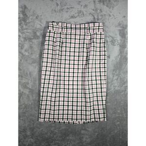 Ann Taylor Petite Skirt‎ Womens 6P Plaid Belt Loops Church School Size 6